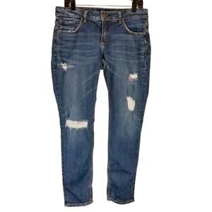Silver Jeans Distressed Sam Boyfriend Jeans Size 29